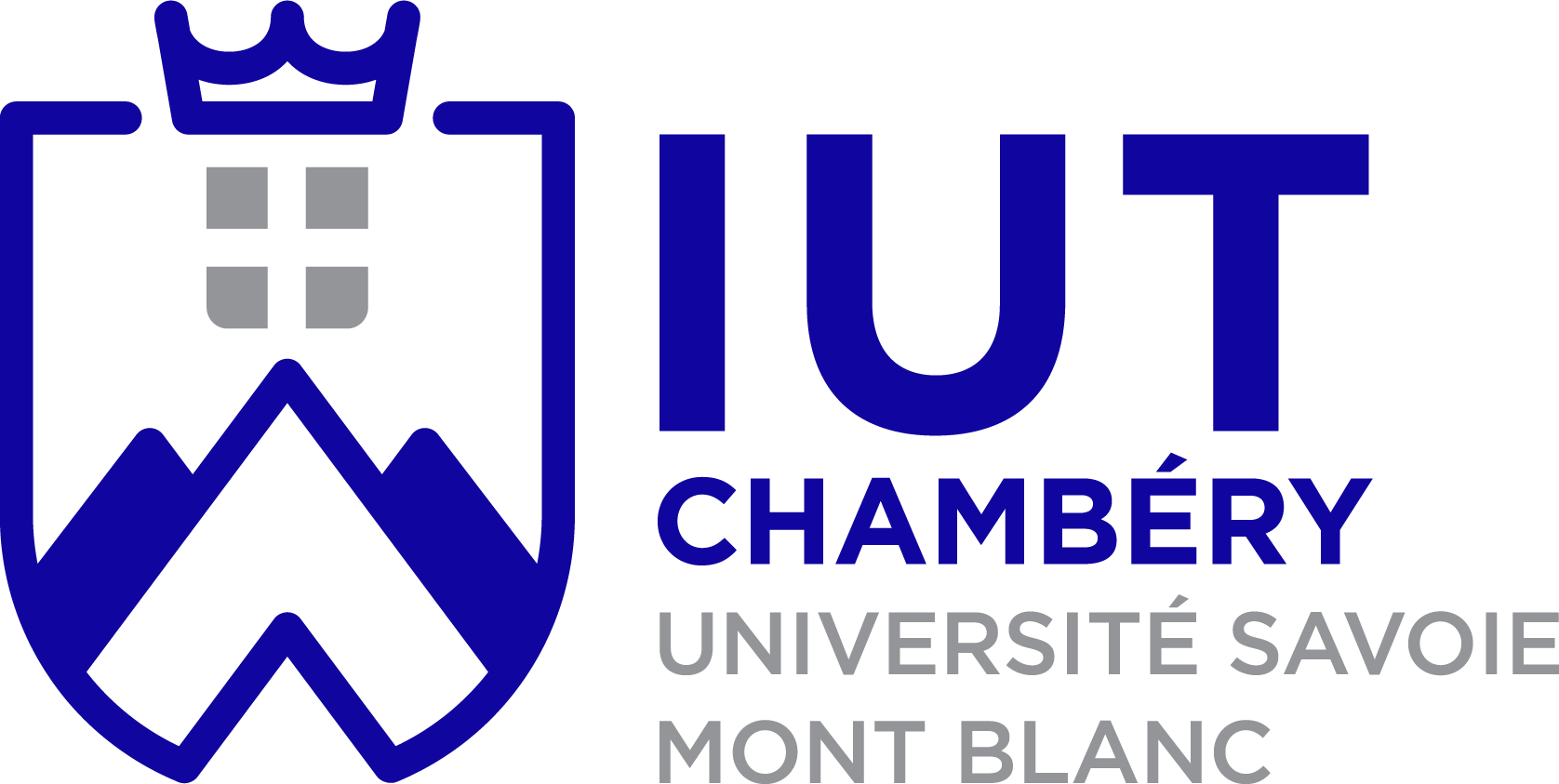 Logo bleu et gris de l’IUT de Chambéry
