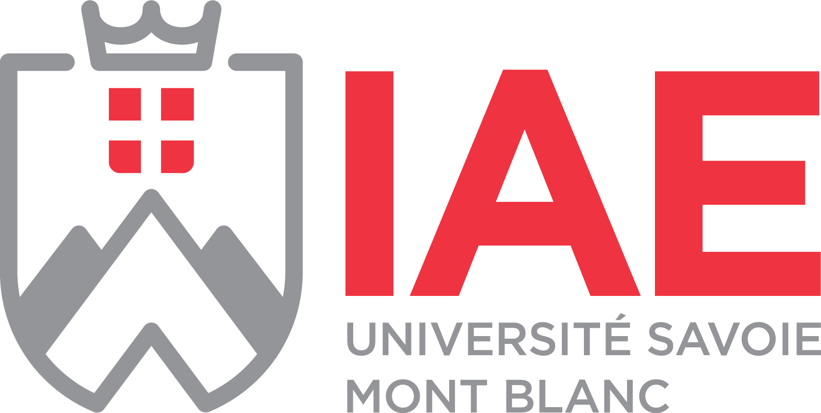 Logo rouge et gris de l'IAE