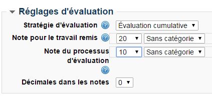 atelier réglages évaluation